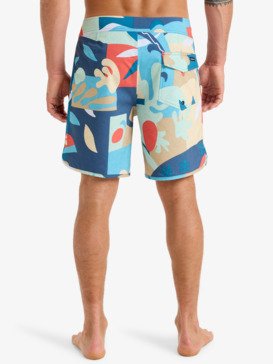 quiksilver, Surfsilk Scallop 18" - Board Shorts for Men, KHAKI ABSTRACTOM (cjz3) Surfsilk Scallop 18" - Board Shorts for Men  EQYBS04862
