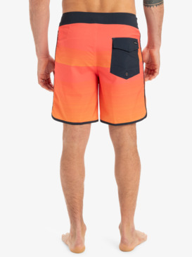 quiksilver, Surfsilk Scallop 18" - Board Shorts for Men, FIERY CORAL TIJUANA (mkz6) Surfsilk Scallop 18" - Board Shorts for Men  EQYBS04862