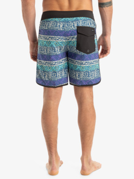 quiksilver, Surfsilk Scallop 18" - Board Shorts for Men, GLOBAL HEAT DUSTED PERI - PMG6 (pmg6) Surfsilk Scallop 18" - Board Shorts for Men  EQYBS04862