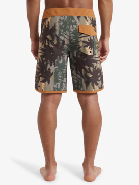 quiksilver, Highline Scallop 19" - Board Shorts for Men, GRAPE LEAF TROPICAMO (cre8) Highline Scallop 19" - Board Shorts for Men  EQYBS04865