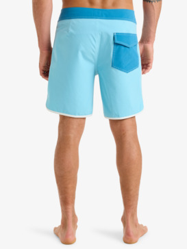 quiksilver, Original Scallop 18" - Board Shorts for Men, MILKY BLUE (bhg0) Original Scallop 18" - Board Shorts for Men  EQYBS04880