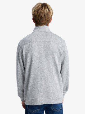 quiksilver, Keller 1/4 Zip - Polar con cremallera 1/4 para hombre, LIGHT GREY HEATHER (sjsh) Keller 1/4 Zip - Fleece Top for Men  EQYFT05114