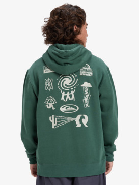 quiksilver, Salt Water Graphic - Hoodie for Men, TREKKING GREEN (tkr) Salt Water Graphic - Hoodie for Men  EQYFT05126