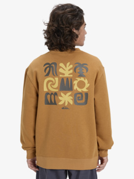 quiksilver, Salt Water Graphic - Sweat pour Homme, ALMOND (cmd0) Salt Water Graphic - Sweatshirt for Men  EQYFT05127