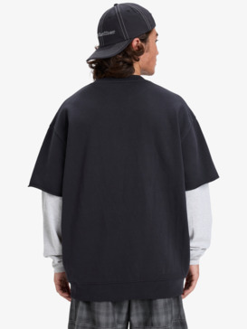 quiksilver, Openbar - Top im Lagen-Look für Männer, BLACK (kvj0) Openbar - Mock Layered Crew for Men  EQYFT05154