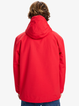 quiksilver, Rain Cloud 3K - Waterproof Coach Hooded Jacket for Men, SALSA (rzm0) Rain Cloud 3K - Waterproof Coach Hooded Jacket for Men  EQYJK04186