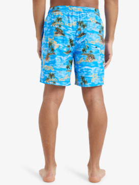 quiksilver, Everyday Straight Volley 17" - Short de natación para hombre, CORONET BLUE NATURAMA (blq6) Everyday Straight Volley 17" - Swim Shorts for Men  EQYJV04100