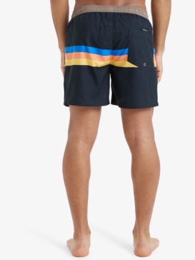 quiksilver, Everyday Straight 15" - Swim Shorts for Men, BLACK RETRO STRIPE (kvj5) Everyday Straight 15" - Swim Shorts for Men  EQYJV04121