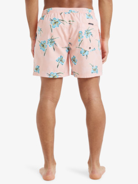 quiksilver, Everyday Straight 15" - Swim Shorts for Men, PEACH PARFAIT BACKYARDS (mef7) Everyday Straight 15" - Swim Shorts for Men  EQYJV04121