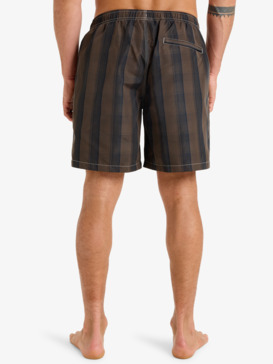 Mercury Plaid Volley - 16" Swim Shorts for Men  EQYJV04154
