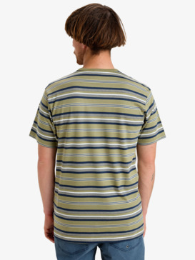 quiksilver, Tengha Stripe - Top de Punto con manga corta para hombre, ALOE TENGHA (tmz3) Tengha Stripe - Short Sleeve T-Shirt for Men  EQYKT04387