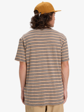 quiksilver, Onyx Striped - T-Shirt für Männer, ALMOND ONYX STRIPE (cmd3) Onyx Striped - Short Sleeve T-Shirt for Men  EQYKT04393