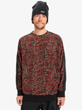 quiksilver, High Altitude - Pull à col rond pour Homme, SATURN FALLEN ROCK (tzc2) High Altitude - "Crew Fleece for Men  EQYPF03069