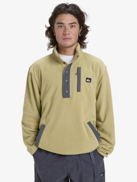 quiksilver, No Destination Hs - "Half Opening With Snaps Micro Fleece for Men, SPONGE (tkp0) No Destination Hs - "Half Opening With Snaps Micro Fleece for Men  EQYPF03072