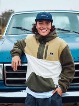 quiksilver, Ocean View Mix Up - Technisch fleece met capuchon voor Heren, GRAPE LEAF (cre0) Ocean View Mix Up - Hooded Technical Fleece for Men  EQYPF03073