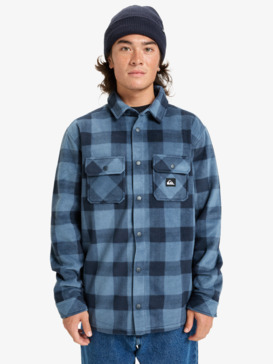 quiksilver, Bering Strait Check - Chemise à carreaux à manches longues pour Homme, CHINA BLUE NORTHSEA PLAID (bnd6) Bering Strait Check - Long Sleeve Check Shirt for Men  EQYPF03075