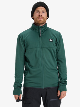quiksilver, Steep Point - Full Zip Technical Fleece for Men, TREKKING GREEN (tkr) Steep Point - Full Zip Technical Fleece for Men  EQYPF03078