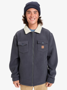 quiksilver, Sherpa - Chaqueta polar para hombre, INDIA INK (ksh0) Sherpa - Jacket Fleece for Men  EQYPF03080
