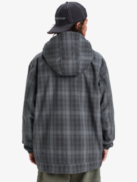 quiksilver, Live Wire 10K - Funktionelle Snow-Jacke mit Kapuze für Männer, MERCURY CHECK TRUE BLACK (kvj6) Live Wire - Technical Snow Jacket for Men  EQYTJ03489