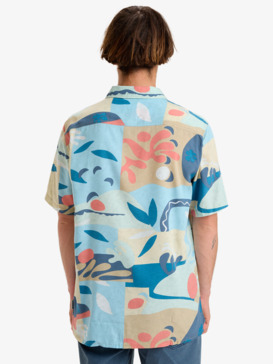 quiksilver, Safe Paradise - Kurzärmliges Hemd für Männer, KHAKI ABSTRACTOM 64X64 (cjz3) Safe Paradise - Short Sleeve Shirt for Men  EQYWT04607