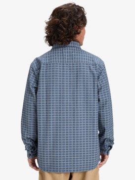 quiksilver, Salt Lake Waffle - Long Sleeve Shirt for Men, CHINA BLUE SALT LAKE (bnd1) Salt Lake Waffle - Long Sleeve Shirt for Men  EQYWT04649