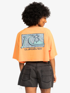 quiksilver, UNI - Maxi Cropped T-Shirt for Women, TANGERINE (njf0) UNI - Maxi Cropped T-Shirt for Women  EQYZT07603