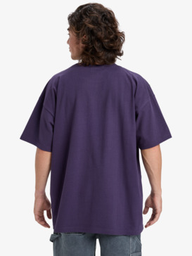 quiksilver, Mercury Double Up - Camiseta gruesa para hombre, PURPLE VELVET (psm0) Mercury Double Up - Heavy Weight T-Shirt for Men  EQYZT08167