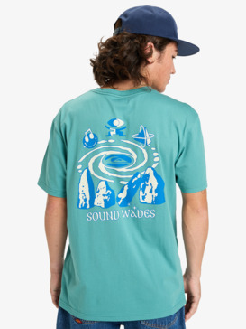 quiksilver, Ev Waves Festival - Camiseta de manga corta para hombre, DEEP SEA (gmw0) Ev Waves Festival - Short Sleeve T-Shirt for Men  EQYZT08186