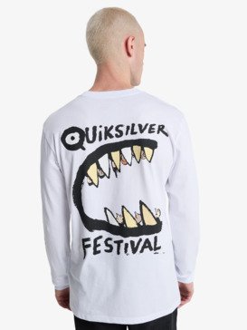 quiksilver, Quiksilver Festival - T-shirt à manches longues pour Homme, WHITE (wbb0) Quiksilver Festival - Long Shirt T-shirt for Men  EQYZT08457