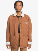 Quiksilver 2WAYフード付きジャケット ベージュ　チェック 2443-0108-1.jpg