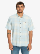90s QUICKSILVER ボックスカット 開襟 チェック 半袖シャツ e BOARD WEAR 半袖シャツ チェック柄 オープンカラーシャツ 開襟