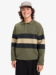 LODEN GREEN  RUGBY POLO STRIPE (gng3)