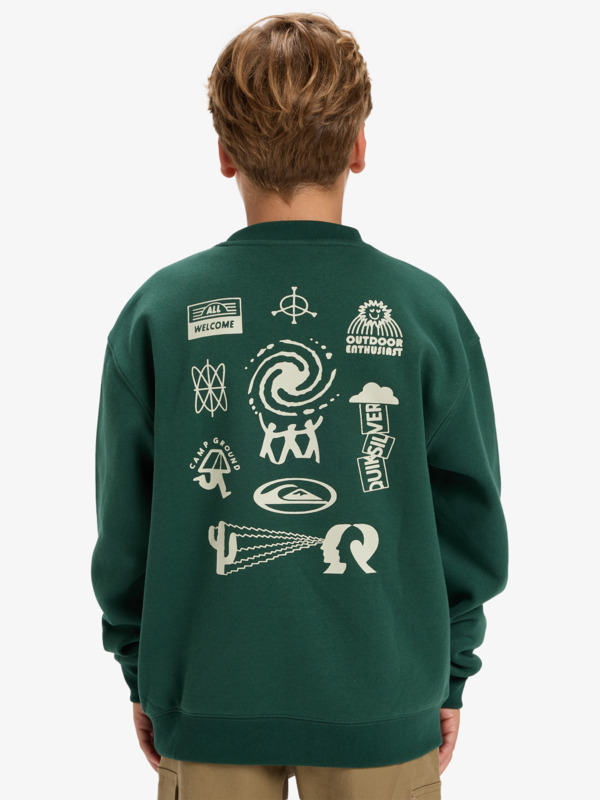 Salt Water Graphic - Crewneck Fleece for Boys 8-16  EQBFT03960