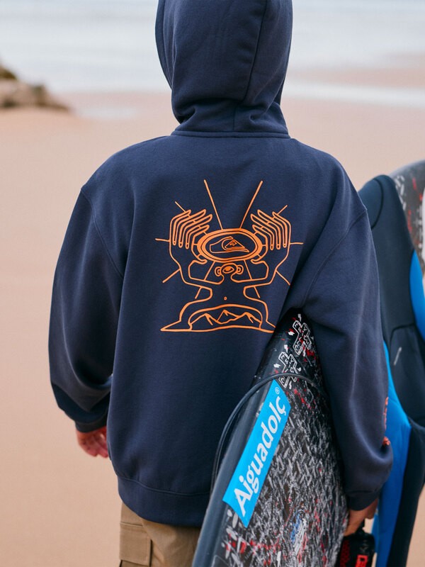 Salt Water Graphic Zip - Full Zip Hoodie for Boys 8-16  EQBFT03962