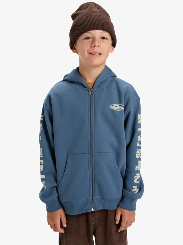 Salt Water Graphic Zip - Full Zip Hoodie for Boys 8-16  EQBFT03962