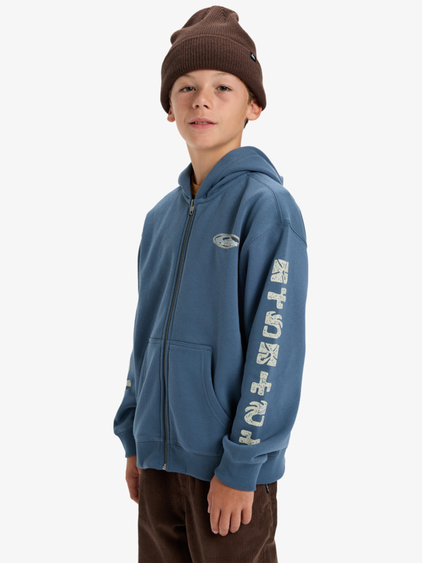 Salt Water Graphic Zip - Full Zip Hoodie for Boys 8-16  EQBFT03962