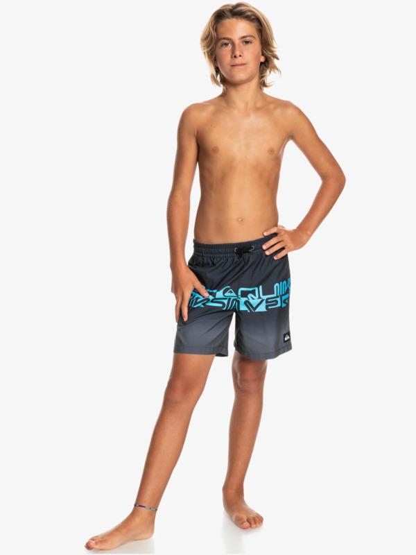 Word block 14" - Swim Shorts for Boys 8-16 EQBJV03403