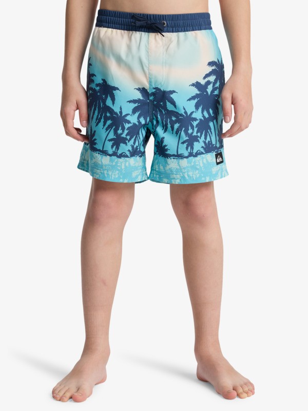 Everyday Printed Volley 14" - Swim Shorts for Boys 8-16  EQBJV03540