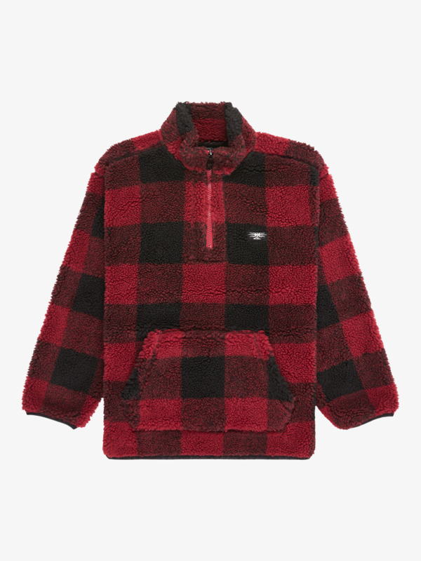 Mercury Woodlands Sherpa - Half Zip Sherpa Check for Boys 8-16  EQBPF03017