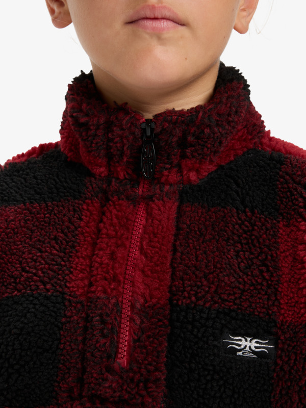 Mercury Woodlands Sherpa - Half Zip Sherpa Check for Boys 8-16  EQBPF03017