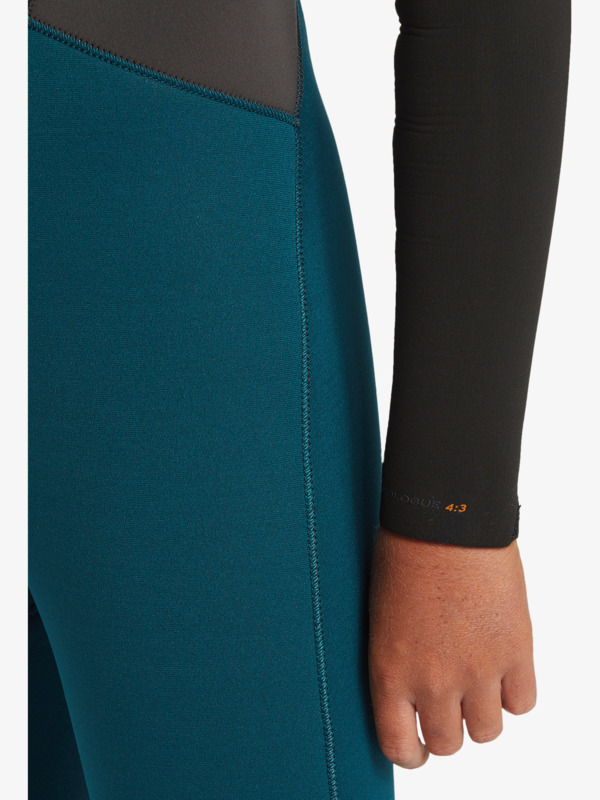 quiksilver, 4/3mm Prologue - Muta con zip posteriore da Ragazzo, MIDNIGHT TURQUOISE (gze0) 4/3mm Prologue - Back Zip Wetsuit for Boys  EQBW103119