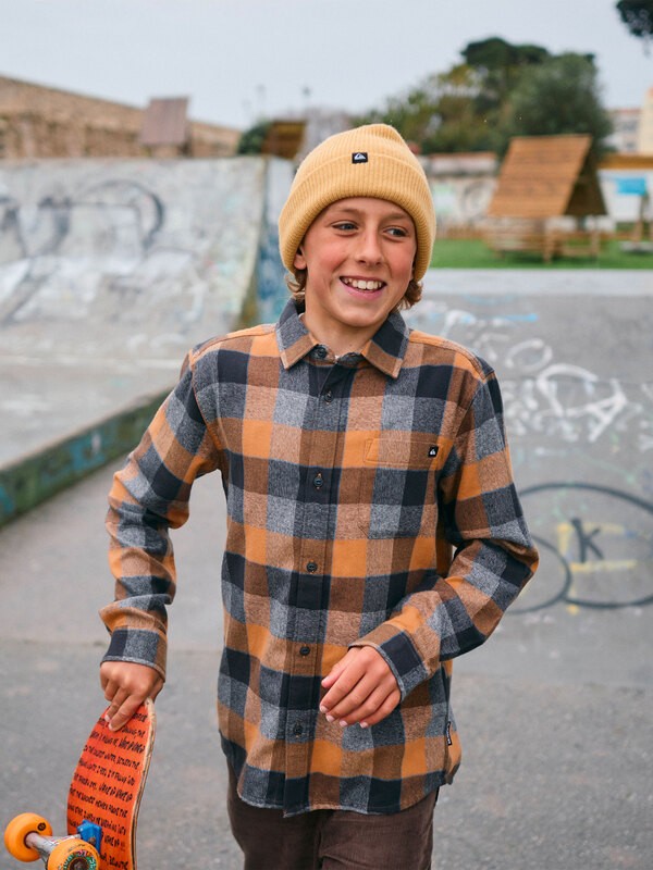 Motherfly Plaid - Long Sleeve Shirt for Boys 8-16  EQBWT03405