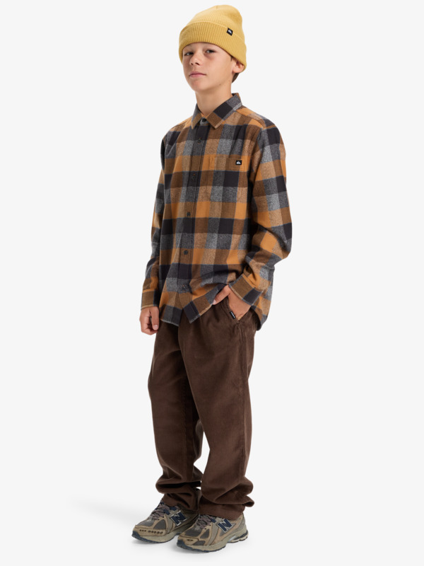 Motherfly Plaid - Long Sleeve Shirt for Boys 8-16  EQBWT03405