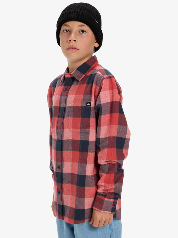 Motherfly Plaid - Long Sleeve Shirt for Boys 8-16  EQBWT03405