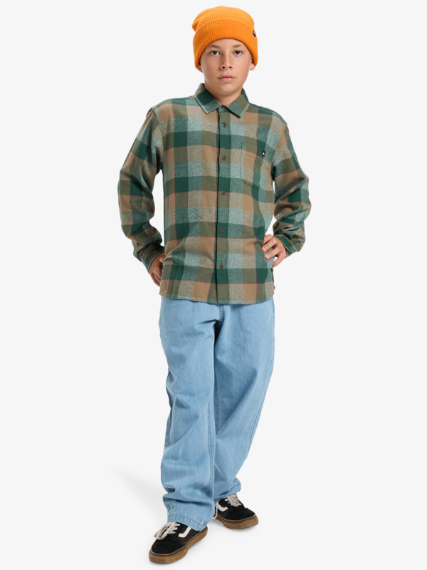 Motherfly Plaid - Long Sleeve Shirt for Boys 8-16  EQBWT03405