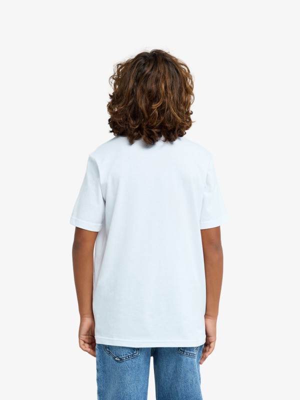 quiksilver, Ev Comp Logo - T-Shirt à manches courtes pour Garçon 8-16 ans, WHITE (wbb0) Ev Comp Logo - Short Sleeve T-Shirt for Boys 8-16  EQBZT04897