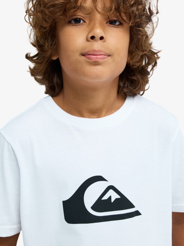 quiksilver, Ev Comp Logo - T-Shirt à manches courtes pour Garçon 8-16 ans, WHITE (wbb0) Ev Comp Logo - Short Sleeve T-Shirt for Boys 8-16  EQBZT04897