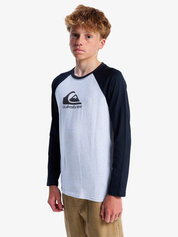 Ev Omni Logo Raglan - Long Sleeve T-Shirt for Boys 8-16  EQBZT04916