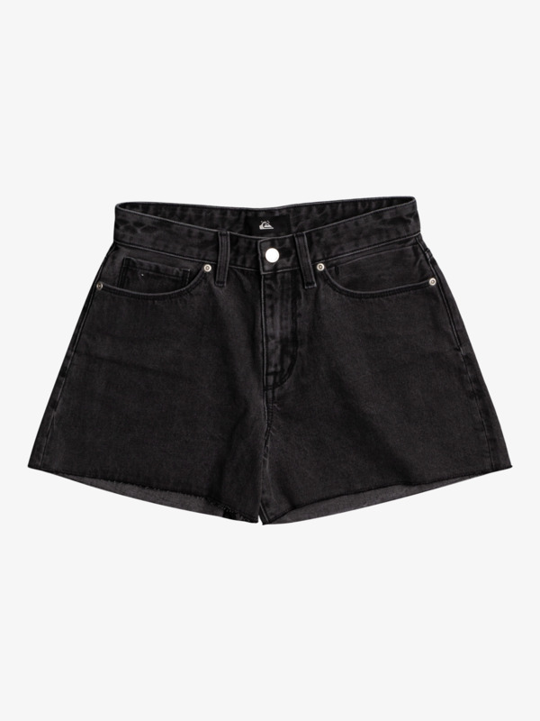 Black womens denim shorts on sale