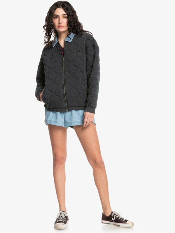 Quiksilver Womens Deeper Ocean - Organic Mid-Length Jacket for Women EQWFT03055